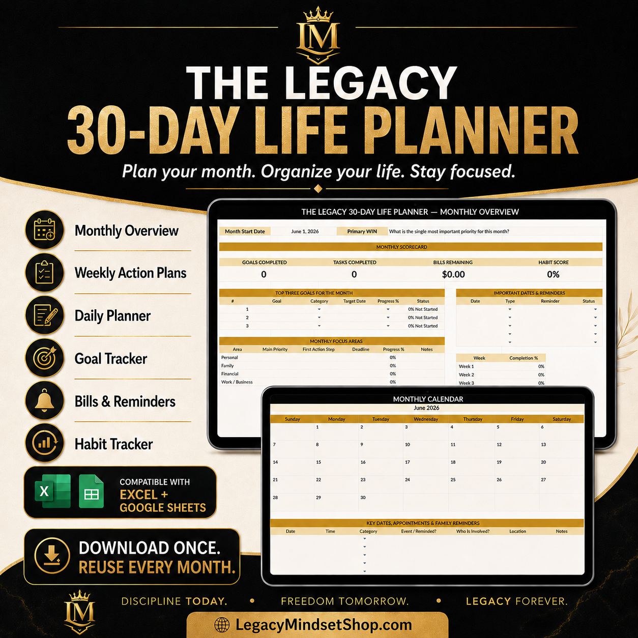The Legacy 30-Day Life Planner