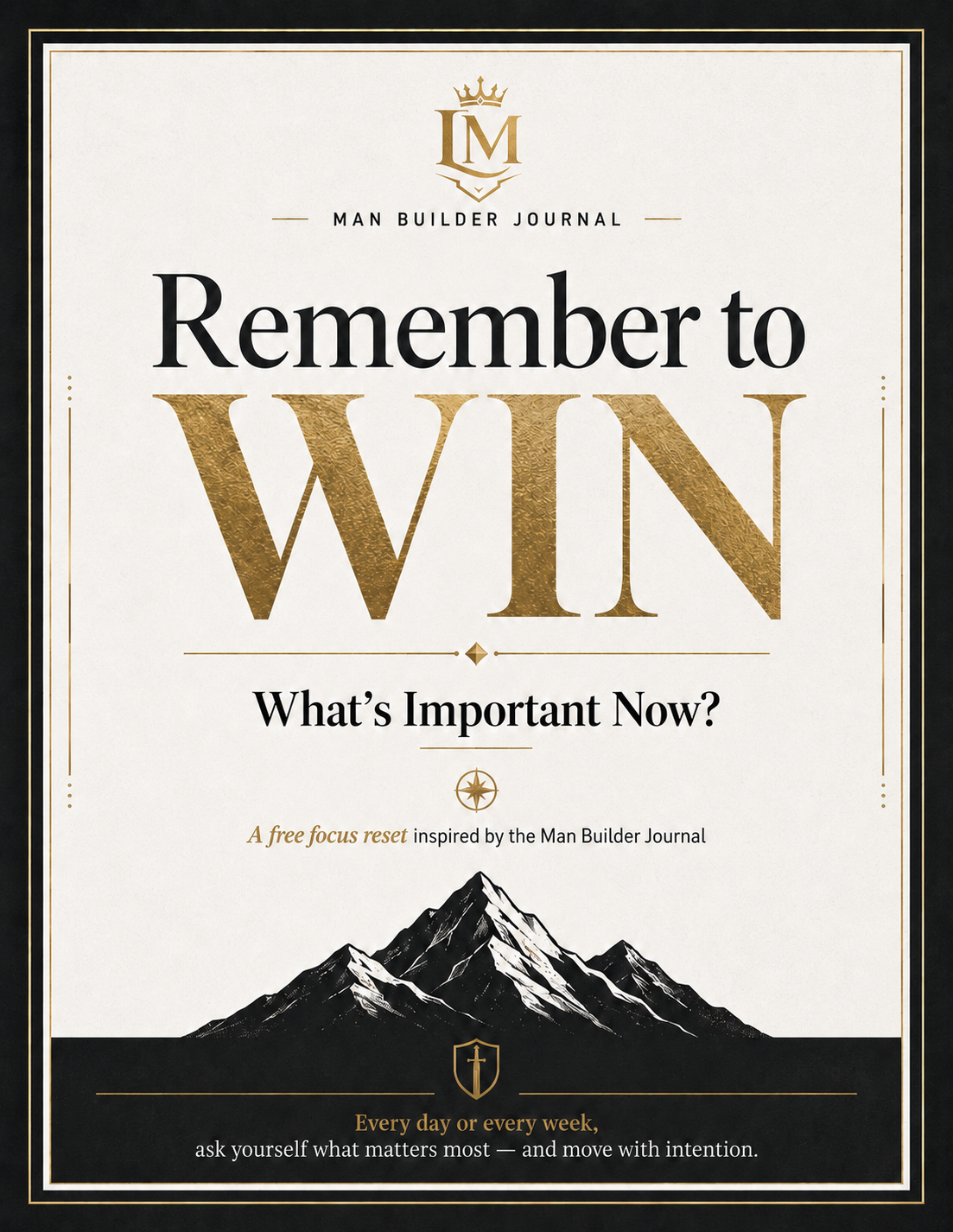 Remember To WIN Worksheet